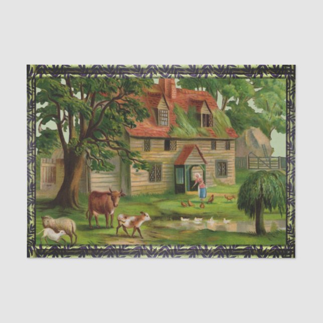 Landhaus und Garten Seidenpapier (Vorderseite)