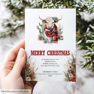 Landhaus-Weihnachtsgrußkarte digitale Datei Feiertagskarte