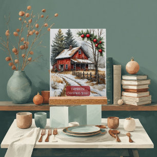 Landhaus-Weihnachtsmagie Vintage Rustikal Acrylschild