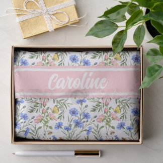 Landhaus-Wildblumen-Geschenkpräsentation Seidenpapier