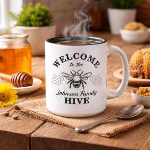 Landhaus-Willkommen bei unserem Bienenstock-Kaffee Tasse