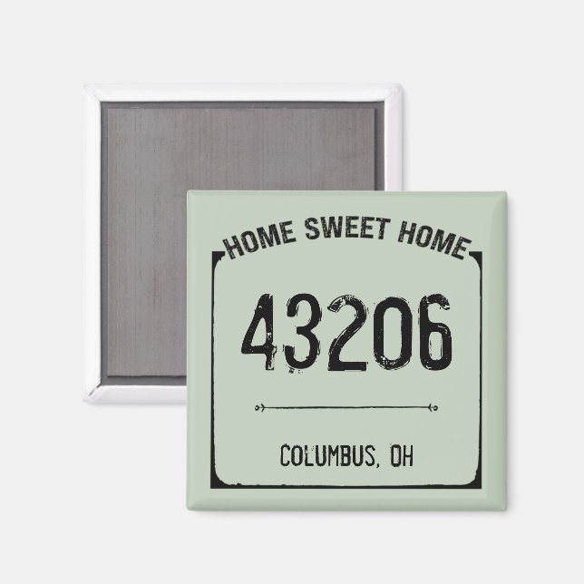Landhaus Zuhause Süße Postleitzahl Magnet (Vorderseite/Rückseite)