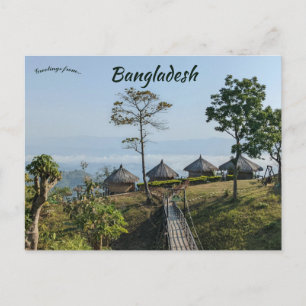 Landhäuser in Khagrachhari in Bangladesch Postkarte