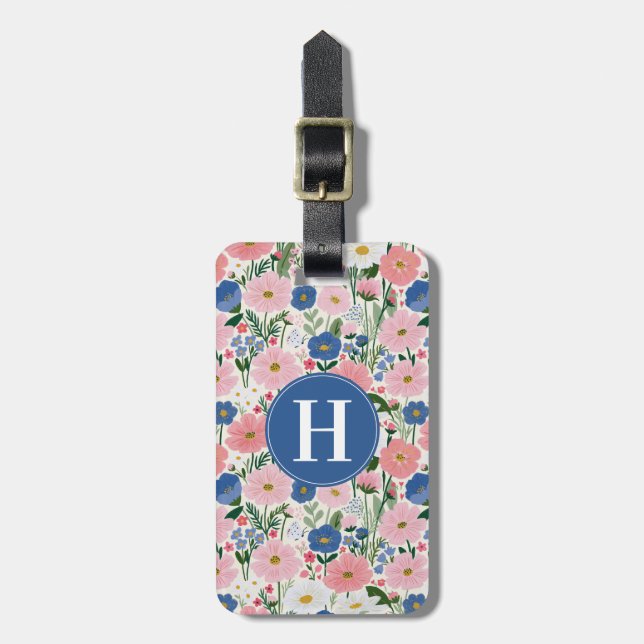 Landhausgarten Blumen Gepäckanhänger (Vorderseite vertikal)