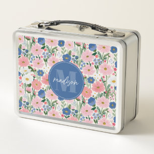 Landhausgarten Blumen Metall Lunchbox
