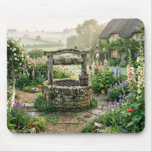 Landhausgarten Brunnen Mousepad