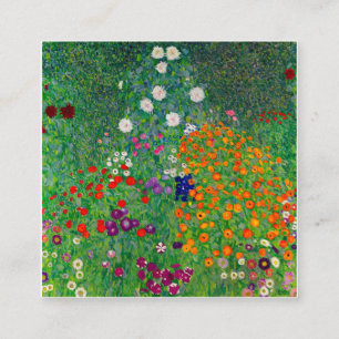 Landhausgarten Gustav Klimt Quadratische Visitenkarte