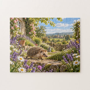 Landhausgarten-Igel-Design Puzzle