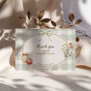 Landhausgrün Bogenrahmen Brausebad Dankeskarte