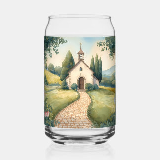 Landhausidyll-Kapellenweg-Pastell-Landschaft Dosenglas