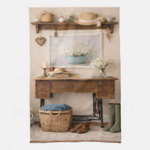 Landhausküchenhandtuch Cottagecore Vintage Geschirrtuch