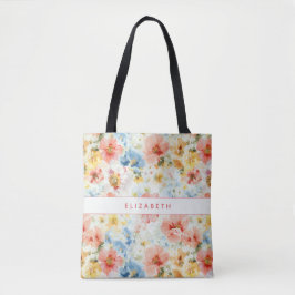 Landhausstil Aquarell Blumen Name Geschenk Wildblu