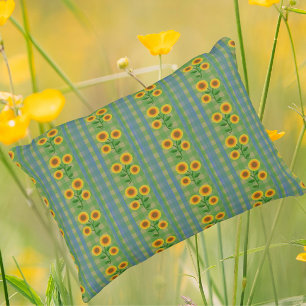 Landhausstil Blau Grün Gelbe Sonnenblumen Dekokissen
