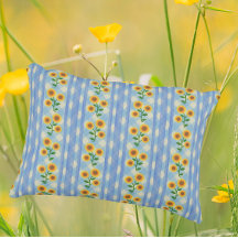 Landhausstil Blau Weiß Gelbe Sonnenblumen