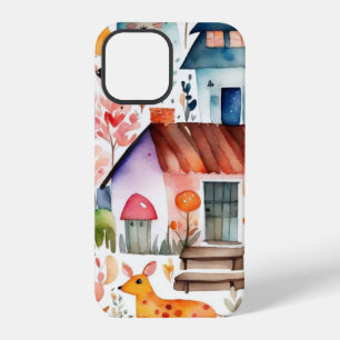 Landhausstil Blumen ländliche Tiere Häuser iPhone 12 Pro Hülle