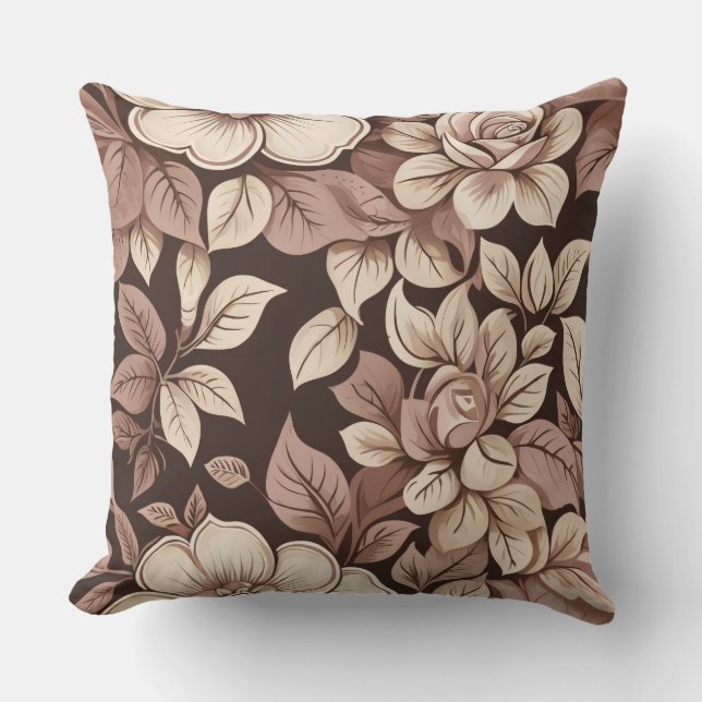 Landhausstil-Blumenmuster Kissen (Vorderseite)