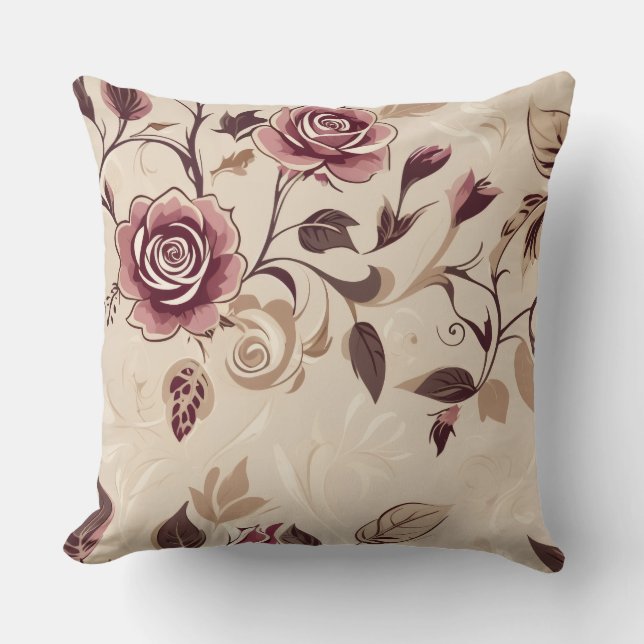 Landhausstil-Blumenmuster Kissen (Vorderseite)
