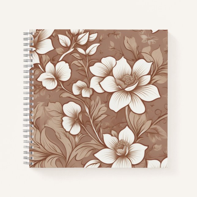 Landhausstil Blumenmuster Notizbuch (Vorderseite)