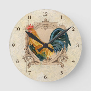 Landhausstil Französischer Rustikaler Scheunen-Hah Runde Wanduhr