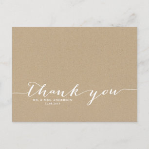 Landhausstil Handgeschriebene Schriftart Dankeschö Postkarte