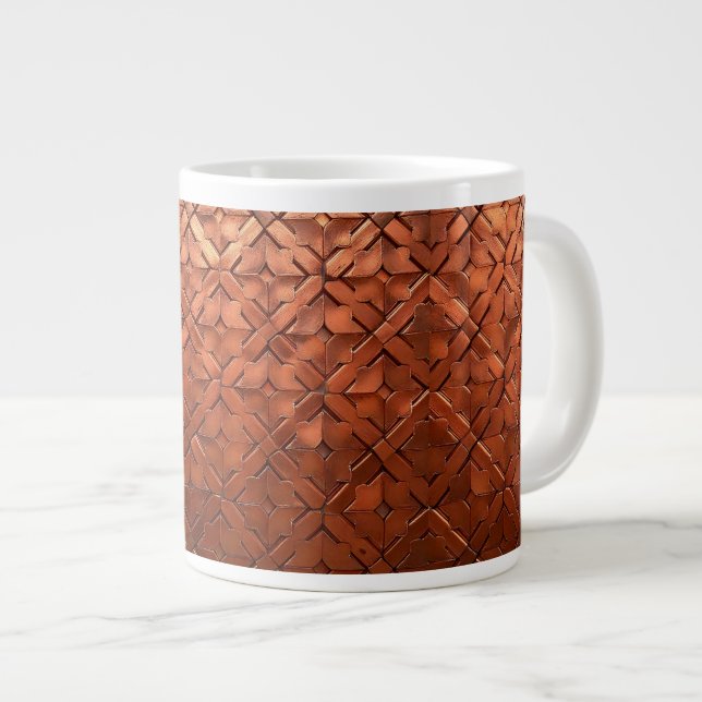 Landhausstil-Kaffeetasse mit Kupfer-Look Jumbo-Tasse (Vorderseite Rechts)