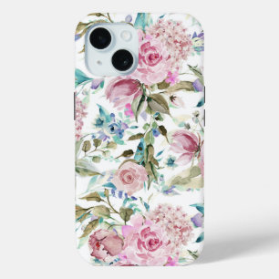 Landhausstil Rosa Türkis Lavendel Floral Case-Mate iPhone Hülle