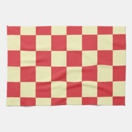 Landhausstil Rot und Creme Kariert Geschirrtuch