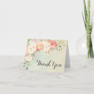 Landhausstil Vintage-Rosen Dankeschön Dankeskarte