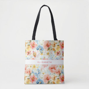 Landhausstil Wasserfarben Blumen Namensgeschenk Wi