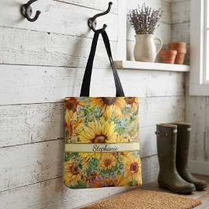 Landhausstil Wasserfarben-Sonnenblumen