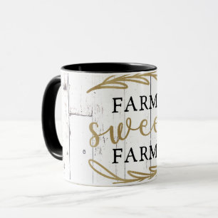Landhausstil Weiße Holzfarm Farm Sweet Farm Tasse