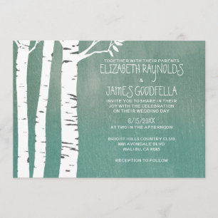 Landhochzeit-Birke-Hochzeitseinladungen Einladung