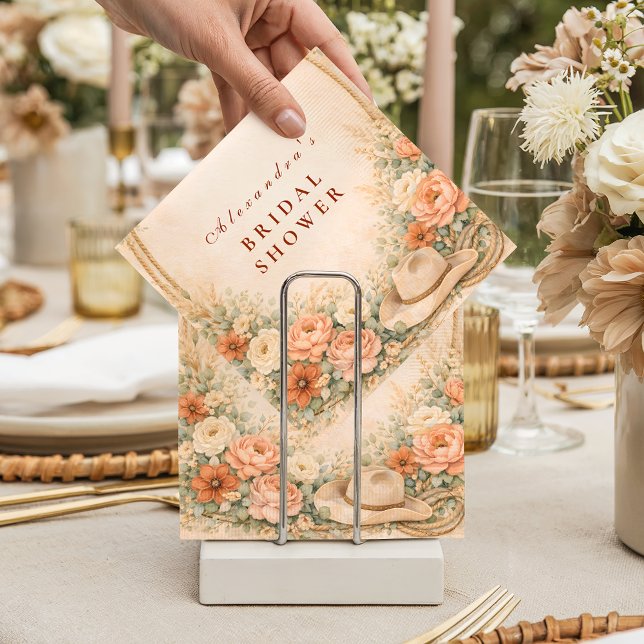 Landhochzeit Blumen-Brautparty Serviette (Von Creator hochgeladen)