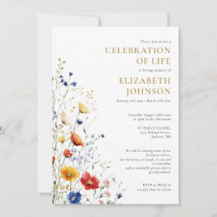 Landhochzeit Florale Feier des Lebens Begräbnis Einladung