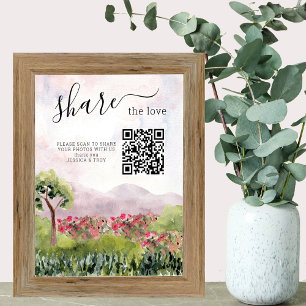 Landhochzeit Foto-Sharing-Schild Wiese Poster