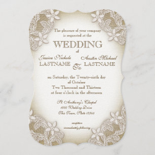 Landhochzeit im Vintage-Stil Einladung