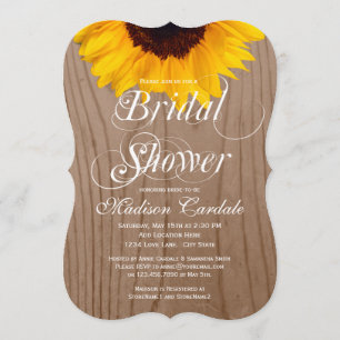 Landhochzeit-Sonnenblumen-Scheunen-Holz-Junggesell Einladung