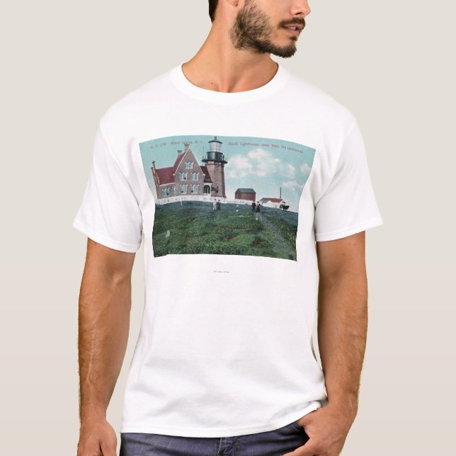 Landhouse Ansicht des Südleuchtturmes T-Shirt (Vorderseite)