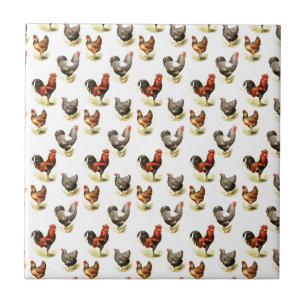Landhuhn-Muster Fliese
