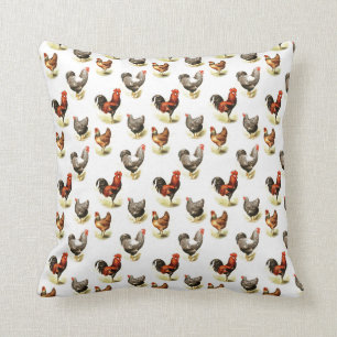 Landhuhn-Muster Kissen