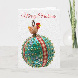 Landhuhn-Weihnachtskarte Feiertagskarte