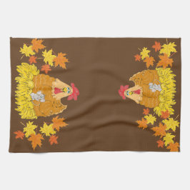 Landhühnchen, Maus, Herbstlaube Handtuch