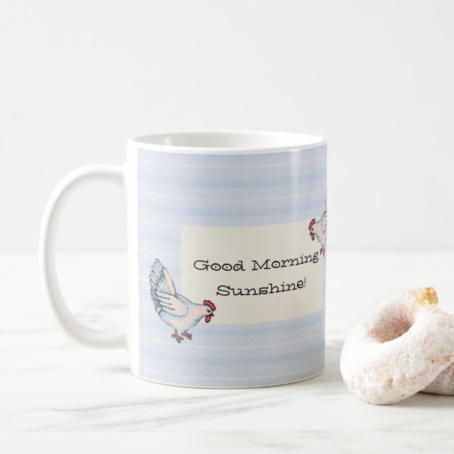 Landhühner Kaffeetasse (Mit Donut)
