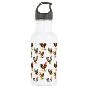 Landhühnermuster Trinkflasche
