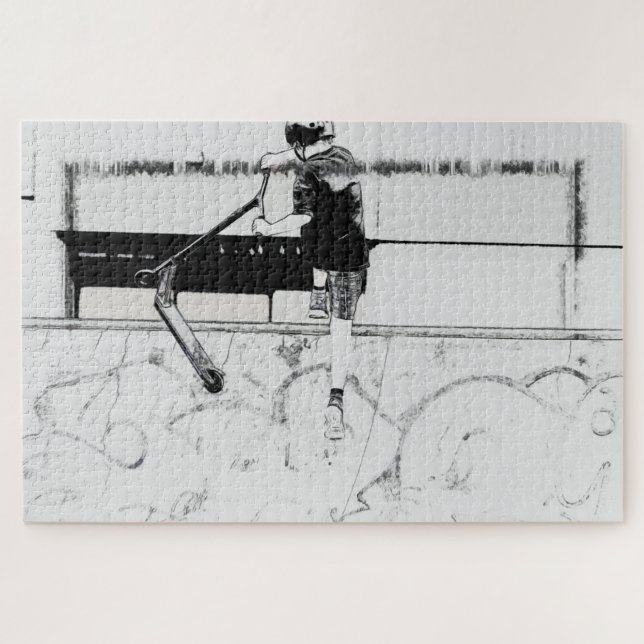 Landing It - Stunt Scooter Rider Puzzle (Horizontal)