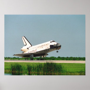 Landing of Space Shuttle Discovery (STS-105) Poster