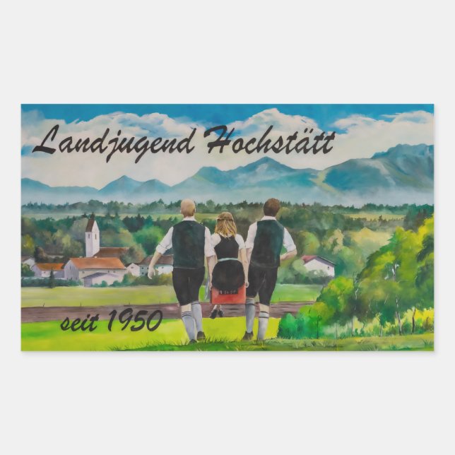 Landjugendfest Rechteckiger Aufkleber (Vorderseite)