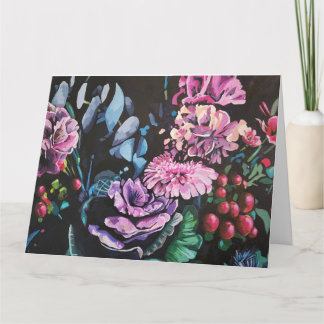 Landkarte Blumen Grußkarte gefaltet Karte