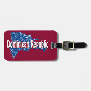 Landkarte der Dominikanischen Republik Gepäckanhänger