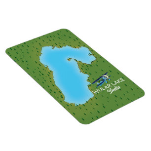 Landkarte des Watersees und Indiens Magnet